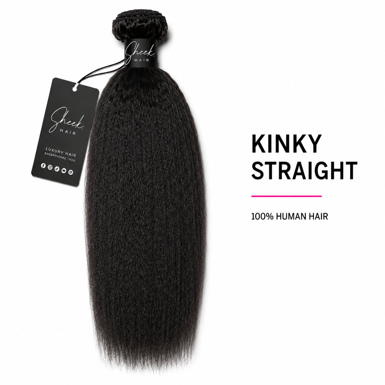 SHEEK HAIR | Kinky Straight Hair Bundles 15A Grade 100% Human Virgin Hair Unprocessed
